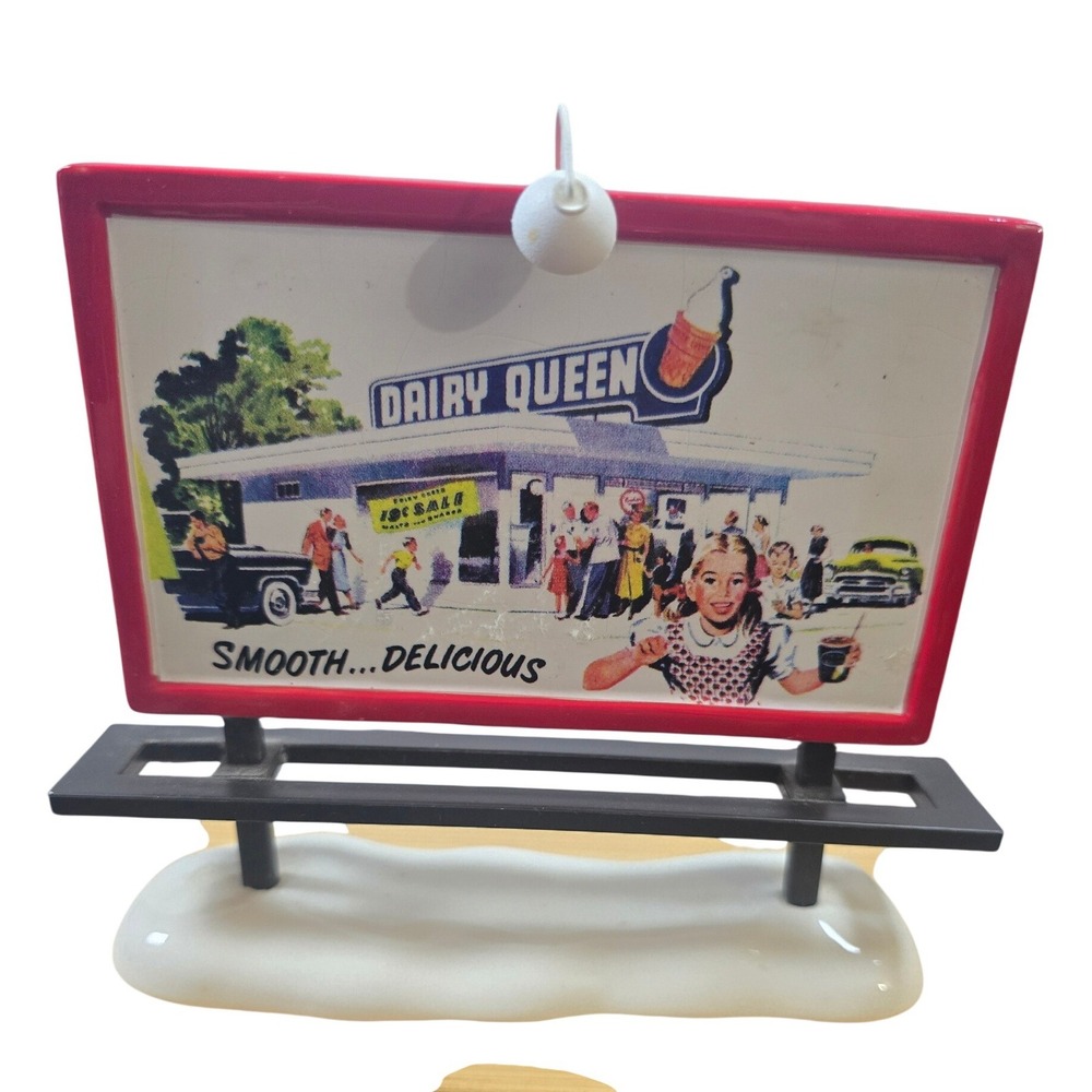 Department 56 Snow Village Dairy Queen Billboard 2015 Christmas Accessory‎